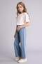 Straight Wide Extra Comfortable Straight Wide Cut Jean Pants Girls G4654A826Sm - 3