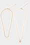 Women's Gold 2-Piece Steel Necklace G2856Axns - 3