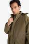 Warm Waterproof Slim Fit Hooded Coat F5690Ax25Wn - 4