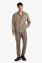 Stretchy Slim Fit College Collar Coat F9655Ax26Sp - 5