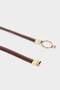 Women's Oval Buckle Faux Leather Classic Belt G7077Axns - 3