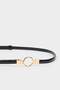 Women's Oval Buckle Faux Leather Classic Belt G7077Axns - 2