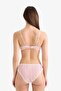 100% Cotton Lace Detailed Ribbed Brazilian Panties G6406Ax26Sp - 5