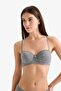 Lace Detailed Covered Non-Padded Underwire Balconette Bra F6140Ax26Sp - 3