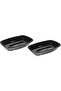 53392 Mezze Glass 2-Piece Snack Bowl Black - 3