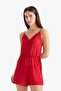 Regular Fit V Neck Chiffon Suspender Jumpsuit Nightdress G1542Ax25Wn - 2