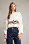 Crop Crew Neck Embroidered Knitwear Sweater G6303Ax25Wn
