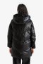 Waterproof Water Repellent Relax Fit Hooded Faux Leather Parka F2884Ax26Sp - 8