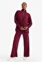 Warm Long Fit High Neck Modal Sports Sweatshirt with Elastic Waist and Half Zipper G4367Ax25Wn - 2