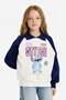 Disney Lilo & Stitch Oversize Wide Fit Polo Collar Soft Fuzzy Inside Sweatshirt Girls G6330A825 - 3