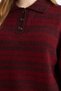 Loose Fit Polo Neck Striped Knitwear Sweater Tunic G7240Ax25Cw - 4