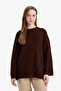 Loose Fit Crew Neck Knitwear Sweater Tunic G6912Ax25Wn - 3