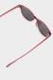 Round Claret Red Plastic Frame Black Glass Polarized Sunglasses Girls Child F4347A8Ns - 5