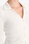 Fitted Polo Neck Ribbed Camisole Cardigan G3057Ax25Wn - 5