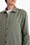 100% Cotton Regular Fit Polo Collar Gabardine Long Sleeve Shirt G5341Ax25Wn - 4