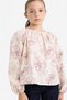 100% Cotton Floral Oxford Long Sleeve Blouse Girls G4599A825Au - 4