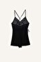Regular Fit V Neck Chiffon Suspender Jumpsuit Nightdress G1542Ax25Wn - 8