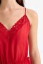 Regular Fit V Neck Chiffon Suspender Jumpsuit Nightdress G1542Ax25Wn - 5