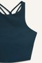 Crew Neck Padded No Show Flexible Fabric Long Sports Bra F4944Ax25Au - 7