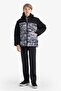 Water Repellent Hooded Zippered Inflatable Coat for Boys E7418A825Wn - 2
