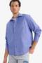 100% Cotton Boxy Fit Striped Long Sleeve Shirt G6194Ax25Wn