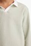 Polo Collar Long Sleeve T-Shirt for Boys G4507A825Wn - 4