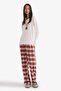 Regular Fit Long Length Flannel Checkered Pajama Bottoms F3673Ax25Wn - 3