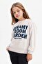 Relax Fit Crew Neck Printed Sweatshirt for Girls G3801A825Wn - 4