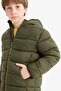 Water Repellent Hooded Zippered Inflatable Coat for Boys E9212A825Wn - 4