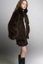 High Collar Zippered Faux Fur Coat for Girls G2763A825Wn - 3