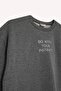 Oversize Wide Fit Crew Neck Printed Sweatshirt Girls G2461A825Au - 5