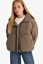 Water Repellent Waterproof Hooded Zippered Inflatable Coat Girl Child E9813A825Au