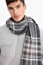 Men's Checkered Woven Scarf F4182Ax25Wn
