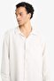 Relax Fit Apache Collar Woven Long Sleeve Shirt F6342Ax25Au - 4