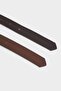 Men's Oval Buckle Faux Leather 2-Piece Classic Belt G4440Axns - 3