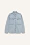 100% Cotton Oversized Jean Long Sleeve Shirt F8312Ax25Au - 4