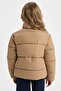 Water Repellent Fleece Lined Zippered Inflatable Coat Girl Child C5391A825Au - 4