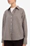 Afra X Oversize Wide Fit Gingham Poplin Long Sleeve Shirt G1092Ax25Au - 4
