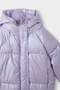 Warm Hooded Zippered Snap Fastener Puffer Coat Baby Girl E7985A525Au - 2