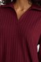 Relax Fit Polo Neck Ribbed Camisole Long Sleeve T-Shirt F1007Ax25Au - 5