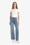 90S Wide Leg High Waist Straight Leg Long Jean Snow Washed Trousers F2938Ax25Wn - 4