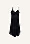 Asymmetric V-Neck Tulle Strap Midi Dress F9608Ax25Au - 5
