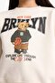 Relax Fit Crew Neck Printed Soft Fleece Inside Sweatshirt for Girls E6780A825Wn - 5