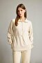 Polo Neck Elastic Waist Half Zipper Modal Sweatshirt G2922Ax25Au
