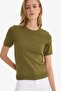 Regular Fit Crew Neck Short Sleeve Knitwear Sweater E6810Ax25Au