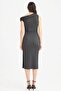 Regular Fit Wrinkled Textured One-Shoulder Midi Dress F9239Ax25Au - 7