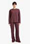 Straight Fit Elastic Waist Wide Leg Pants F1016Ax25Au