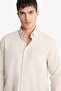 100% Cotton Regular Fit Polo Collar Gabardine Long Sleeve Shirt F1261Ax25Au - 4