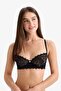 Lace-Up Lace Cupless Non-Padded Underwire Balconette Bra F7024Ax25Wn - 3