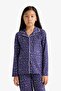 100% Cotton Relax Fit Patterned Elastic Waist Pajama Set for Girls F7285A825AU - 4